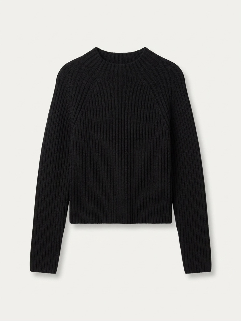 H&M Divided Black Ribbed Knit Sweater | Medium